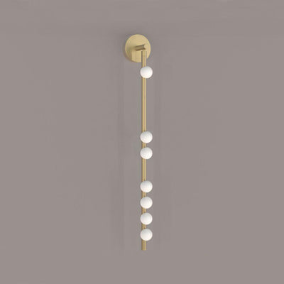 Rory Modern Minimalist Tube Brass Glass Wall Lamp