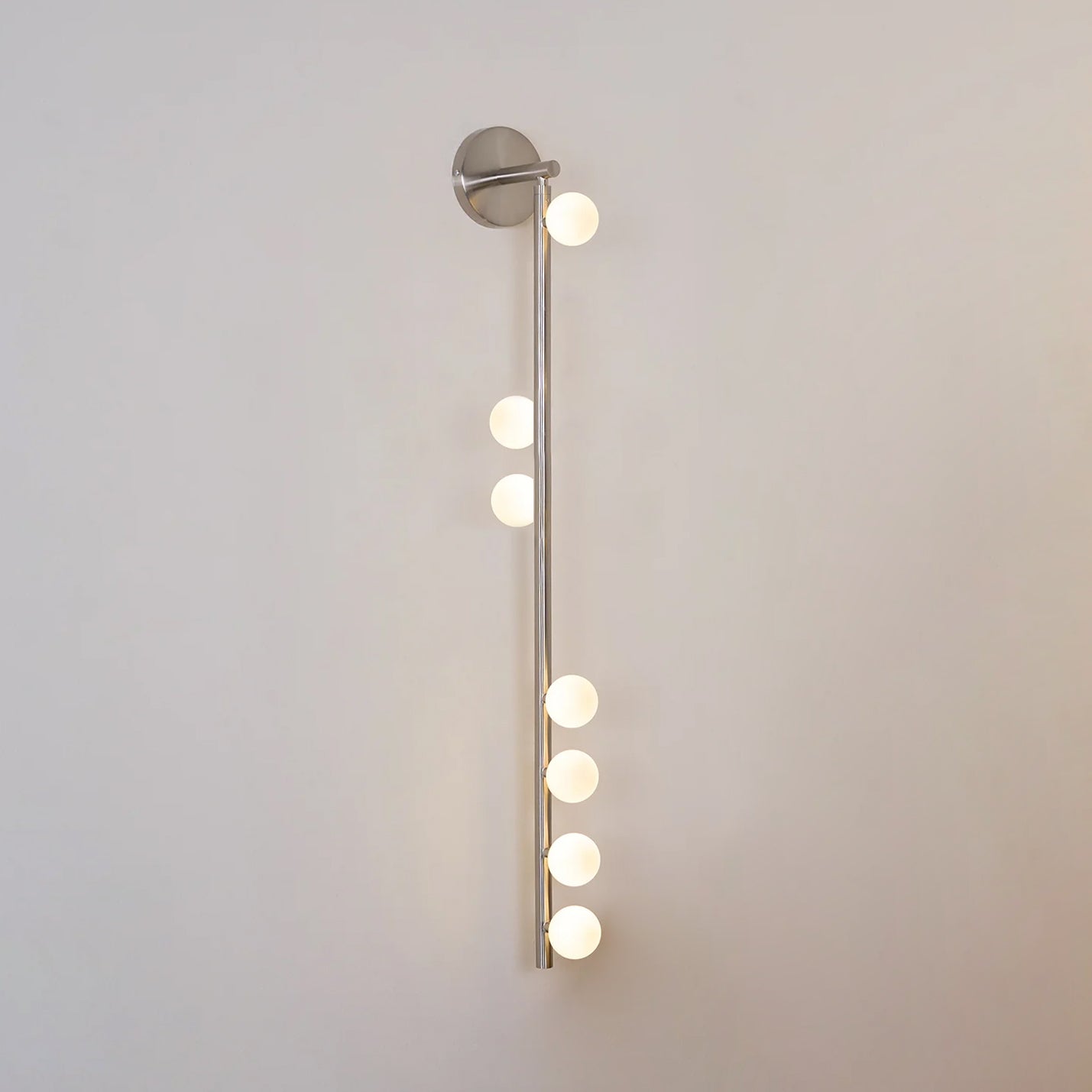 Rory Modern Minimalist Tube Brass Glass Wall Lamp