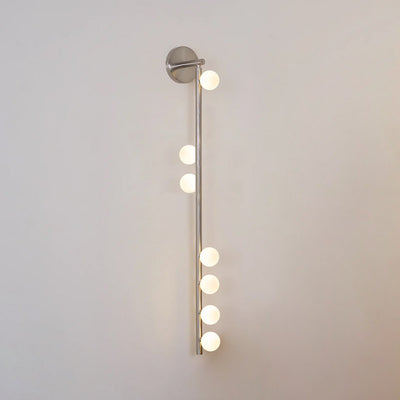 Rory Modern Minimalist Tube Brass Glass Wall Lamp
