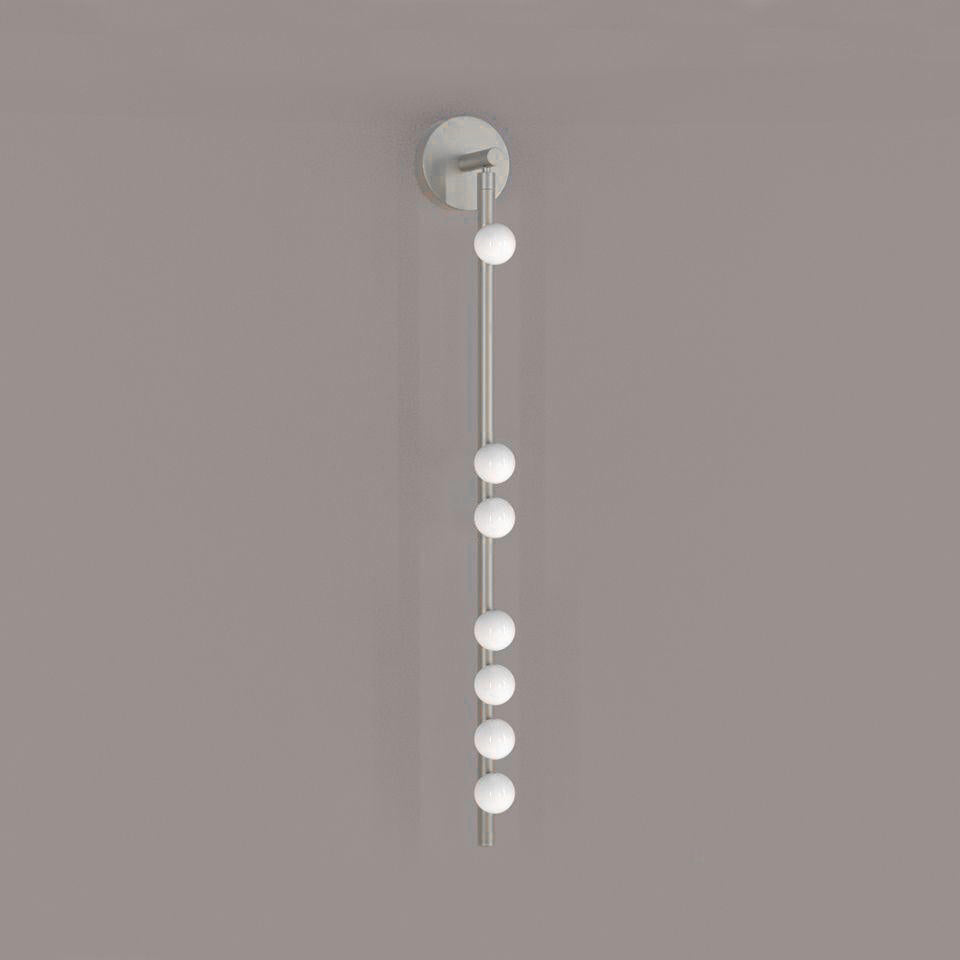 Pamela Tube Plug-in Brass Glass Wall Lamp