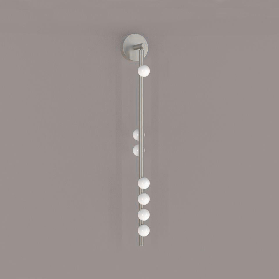 Pamela Tube Plug-in Brass Glass Wall Lamp