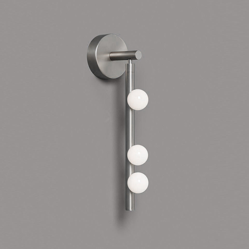 Pamela Tube Plug-in Brass Glass Wall Lamp