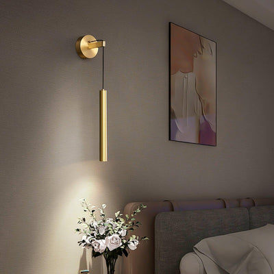 Loxley Modern Minimalist Line Brass Wall Light