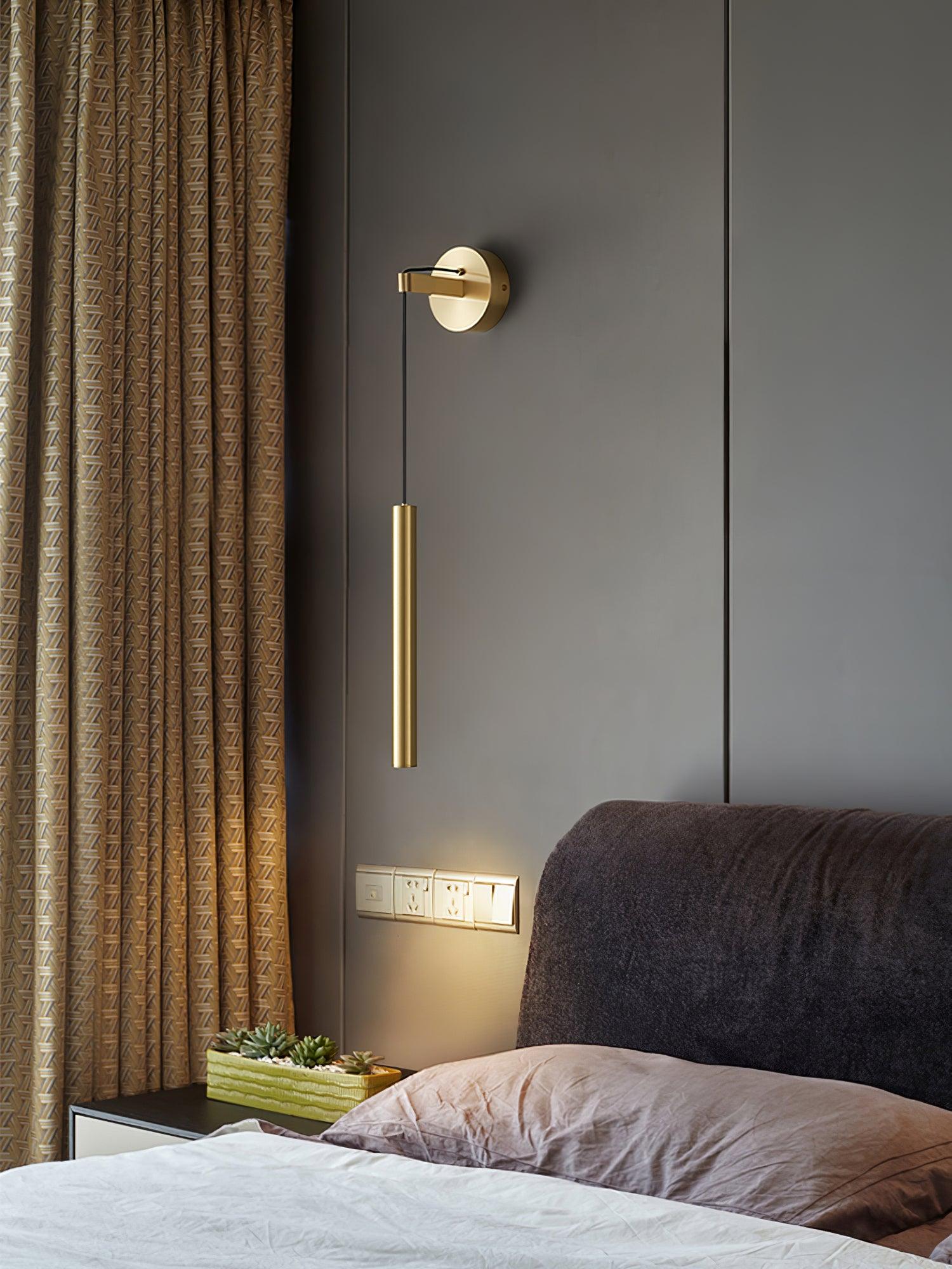 Loxley Modern Minimalist Line Brass Wall Light