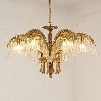 Odoraris Regal Brass Crystal Chandelier - Neutral Decor