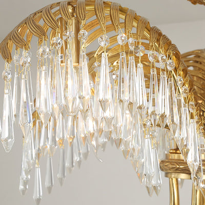 Odoraris Regal Brass Crystal Chandelier - Neutral Decor