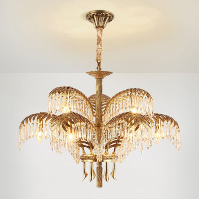Odoraris Regal Brass Crystal Chandelier - Neutral Decor