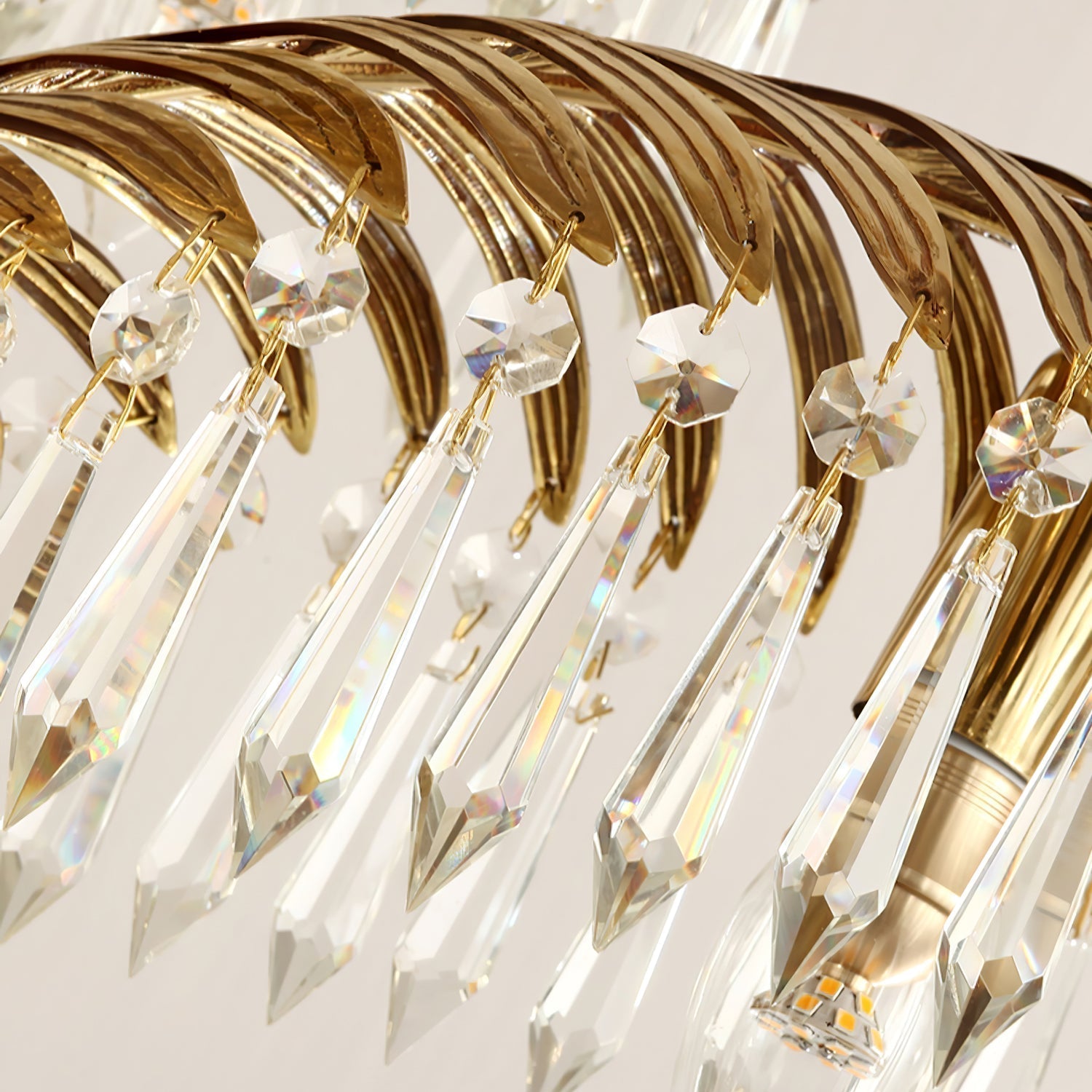 Odoraris Regal Brass Crystal Chandelier - Neutral Decor
