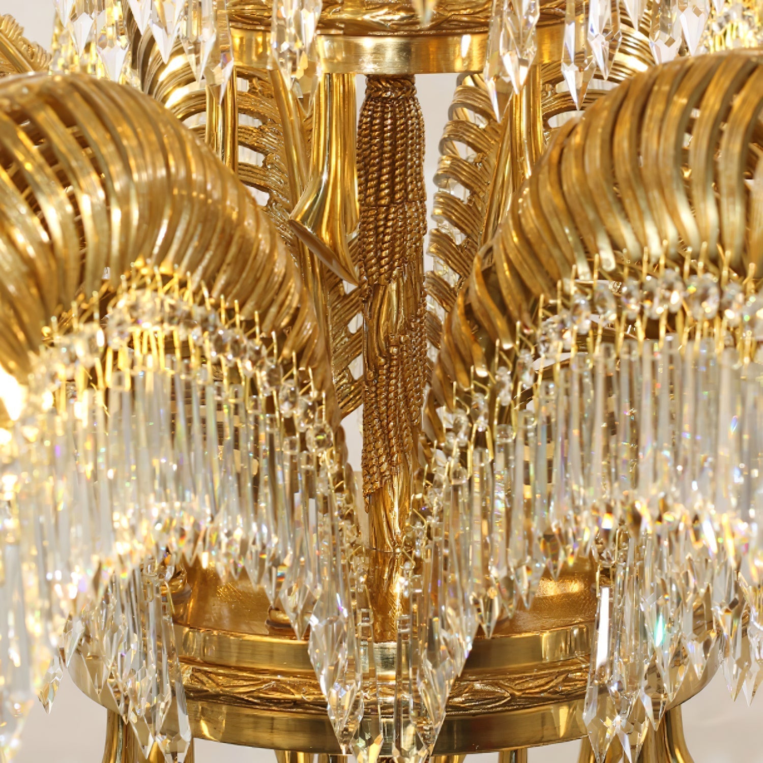 Odoraris Regal Brass Crystal Chandelier - Neutral Decor