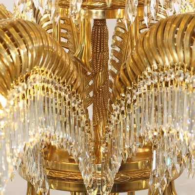 Odoraris Regal Brass Crystal Chandelier - Neutral Decor