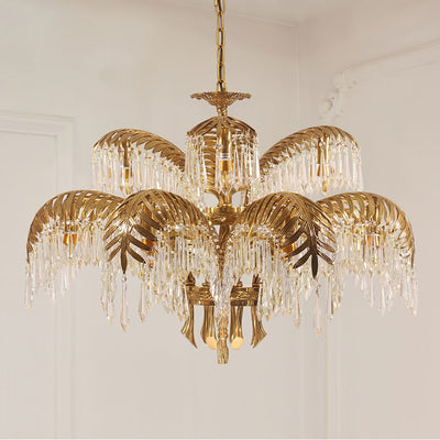 Odoraris Regal Brass Crystal Chandelier - Neutral Decor
