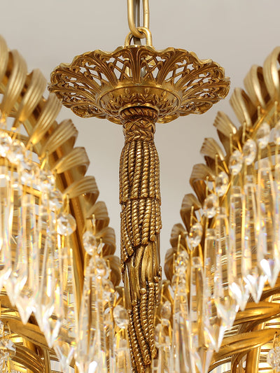 Odoraris Regal Brass Crystal Chandelier - Neutral Decor