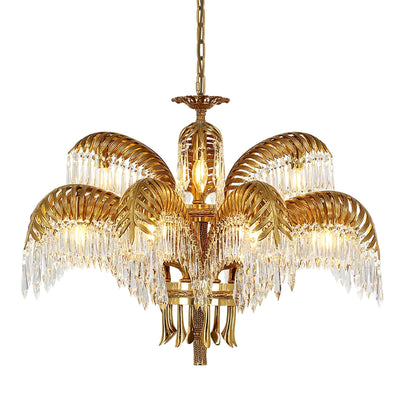 Odoraris Regal Brass Crystal Chandelier - Neutral Decor