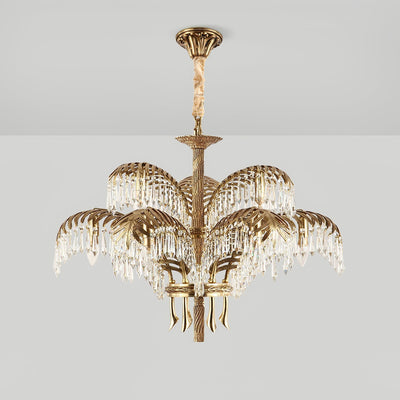 Odoraris Regal Brass Crystal Chandelier - Neutral Decor