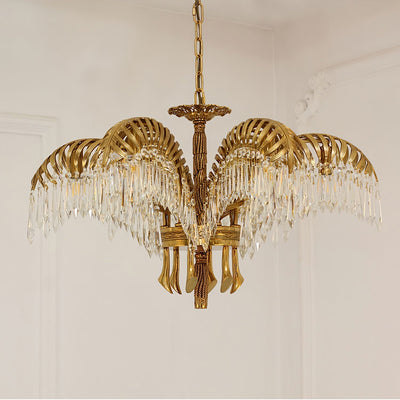 Odoraris Regal Brass Crystal Chandelier - Neutral Decor