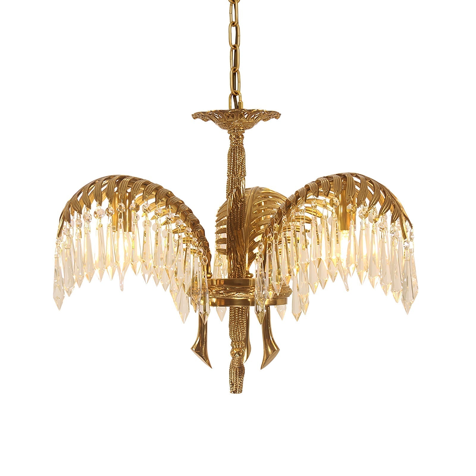 Odoraris Regal Brass Crystal Chandelier - Neutral Decor