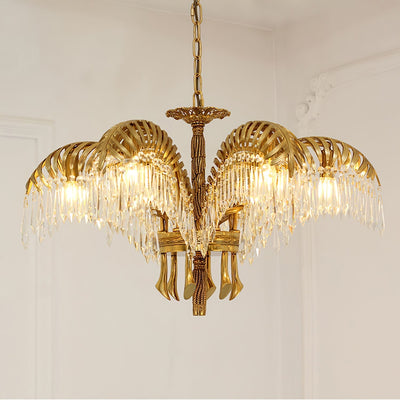 Odoraris Regal Brass Crystal Chandelier - Neutral Decor