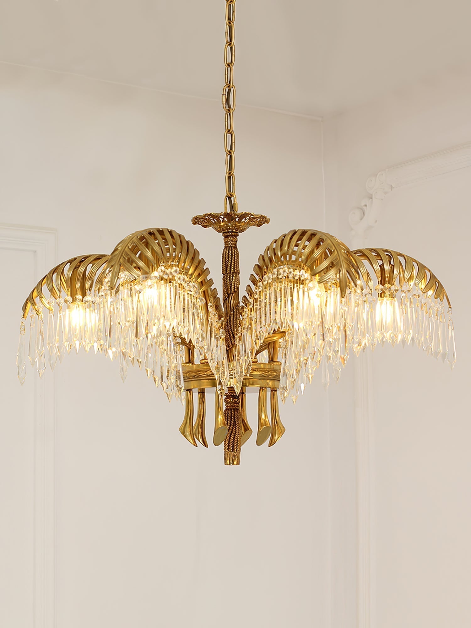 Odoraris Regal Brass Crystal Chandelier - Neutral Decor