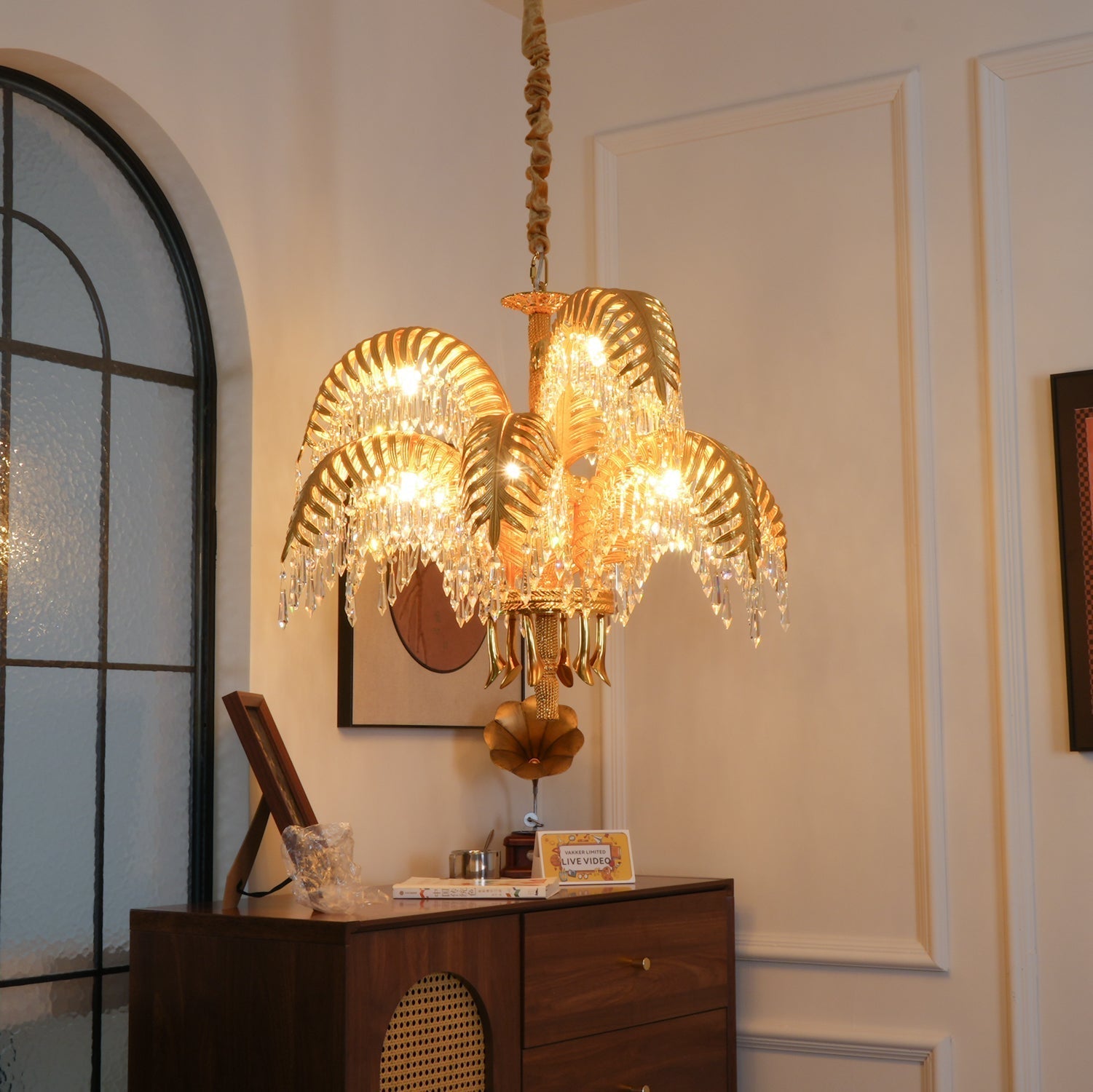 Odoraris Regal Brass Crystal Chandelier - Neutral Decor