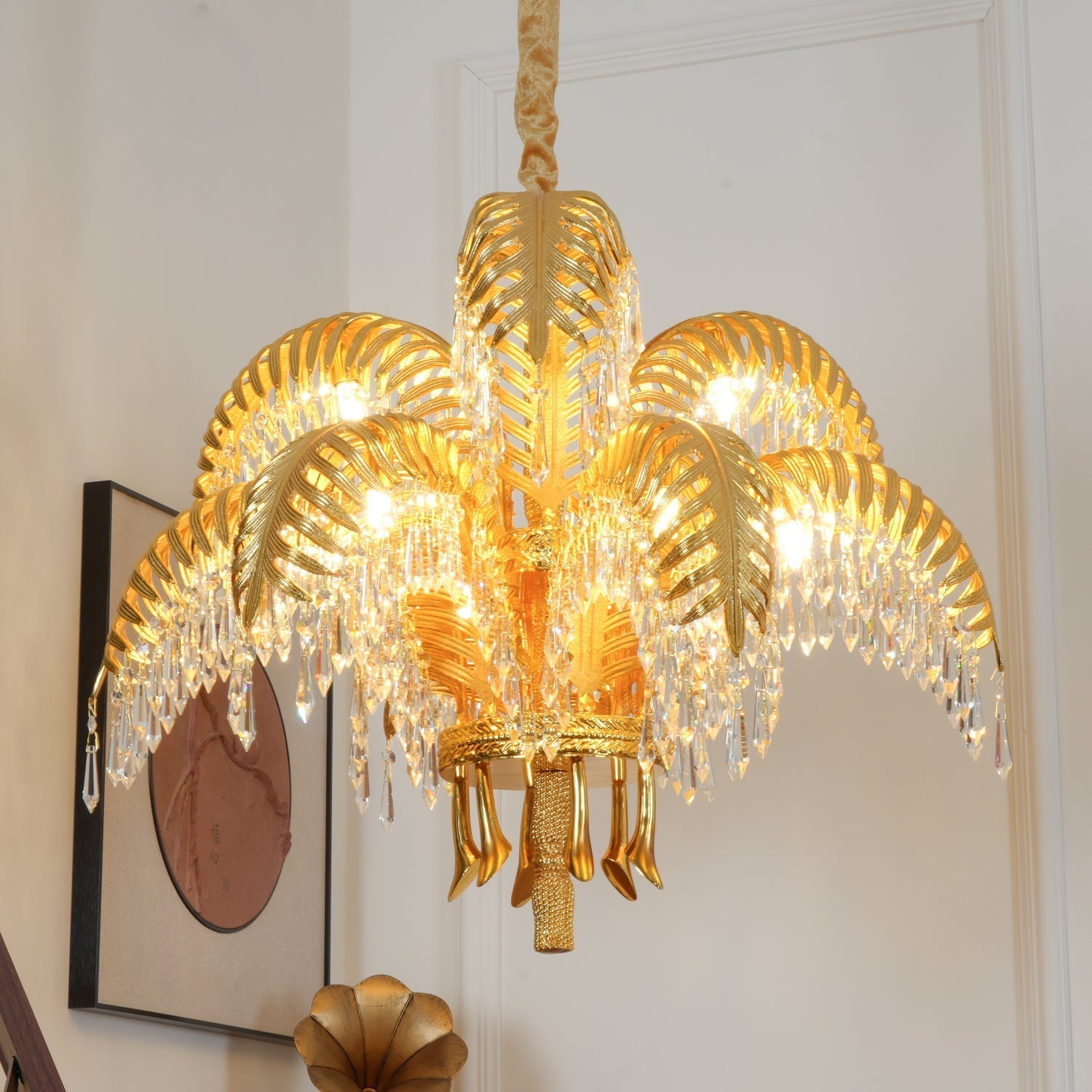 Odoraris Regal Brass Crystal Chandelier - Neutral Decor