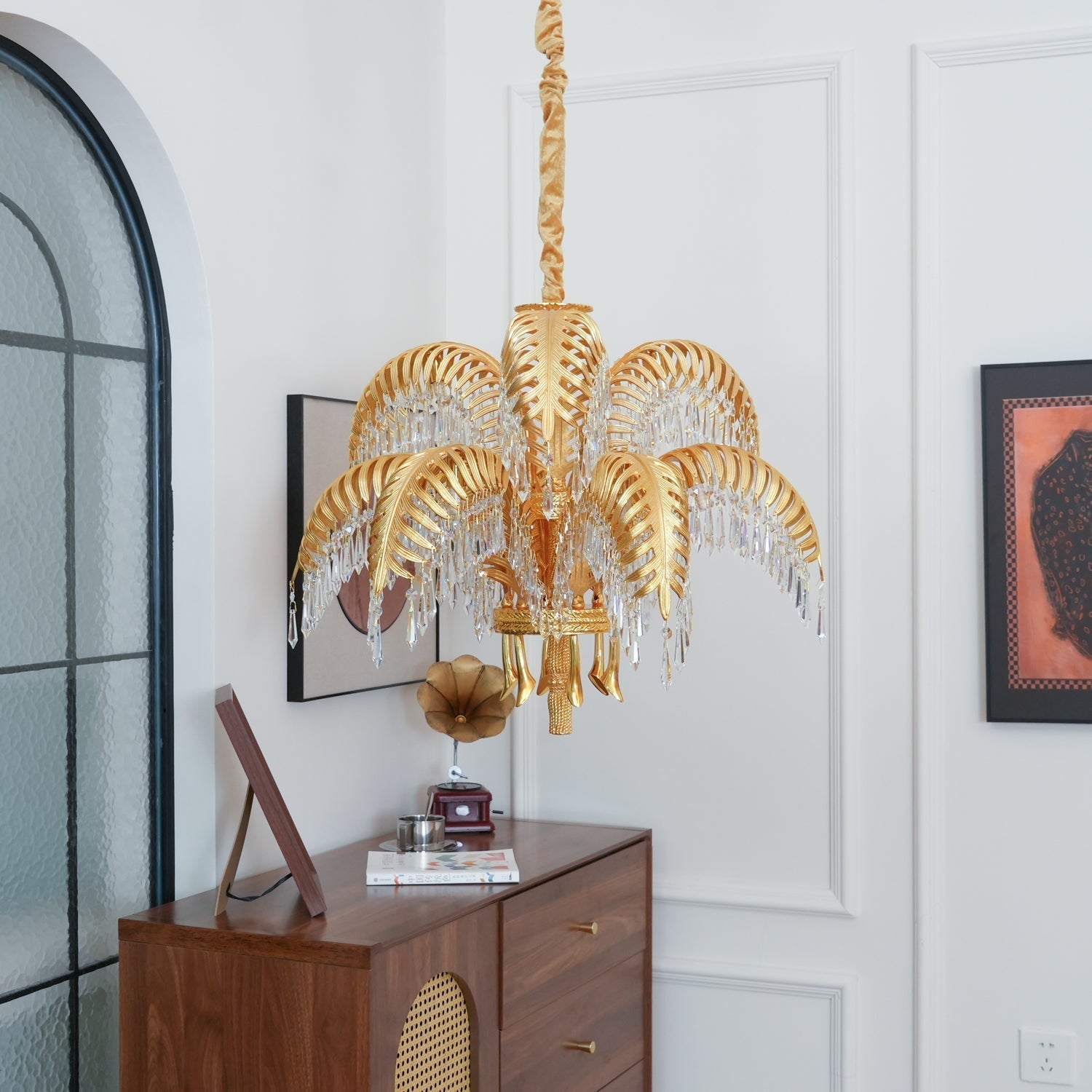 Odoraris Regal Brass Crystal Chandelier - Neutral Decor
