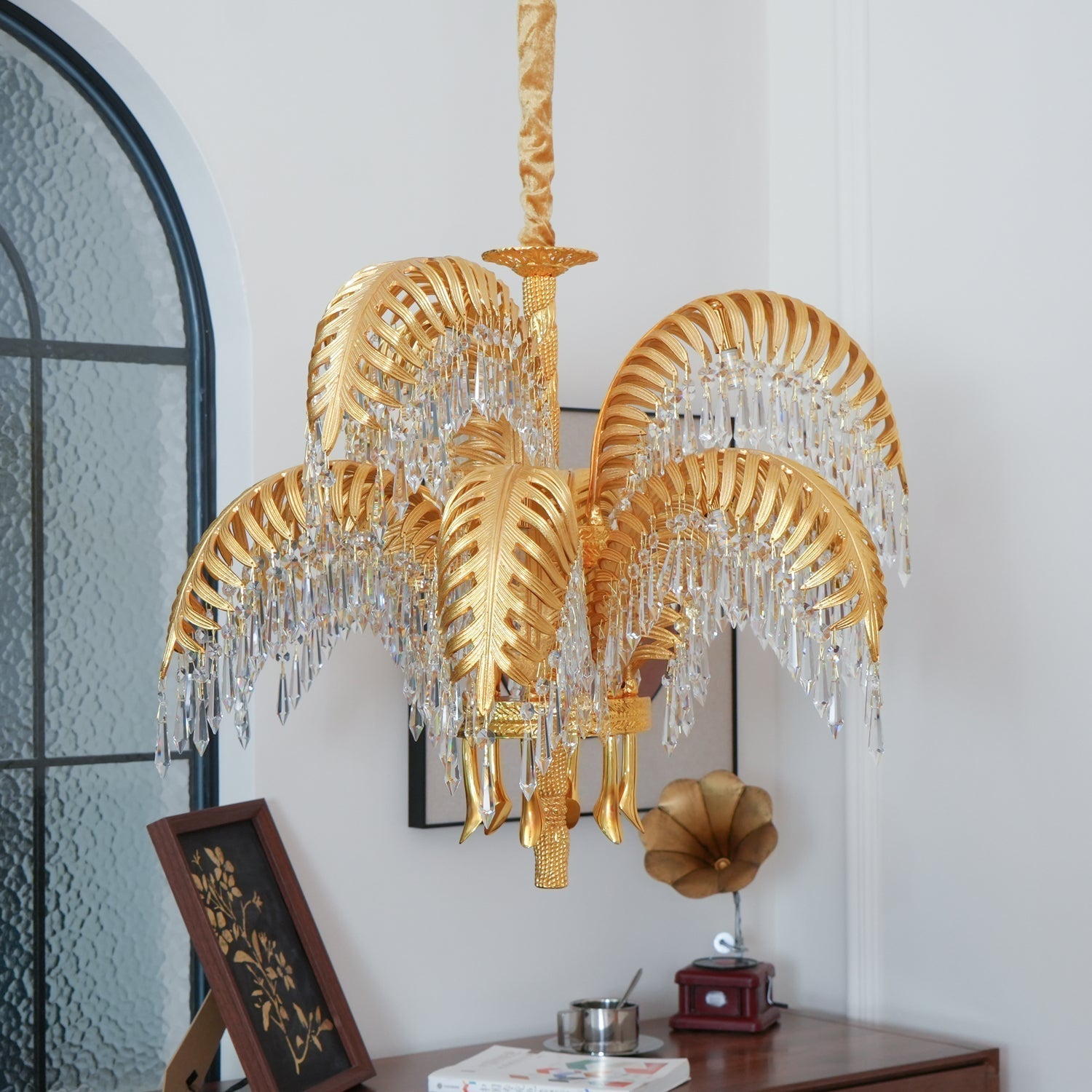 Odoraris Regal Brass Crystal Chandelier - Neutral Decor