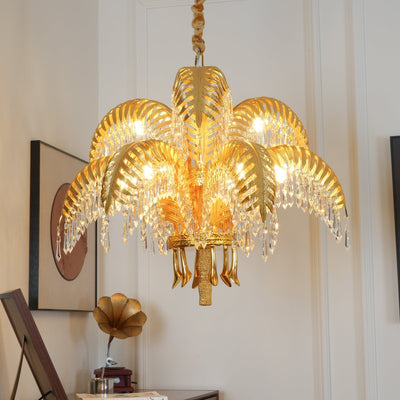 Odoraris Regal Brass Crystal Chandelier - Neutral Decor