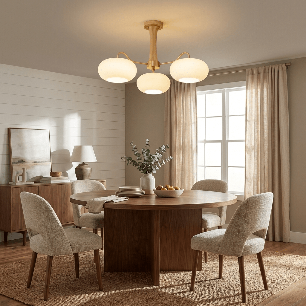 Norwell Brass Wooden Persimmon Chandelier