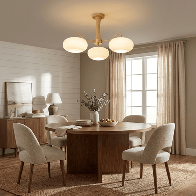Norwell Brass Wooden Persimmon Chandelier