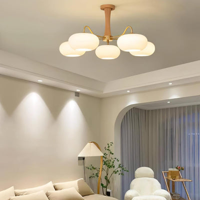 Norwell Brass Wooden Persimmon Chandelier