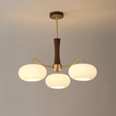 Norwell Brass Wooden Persimmon Chandelier