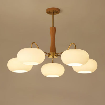 Norwell Brass Wooden Persimmon Chandelier