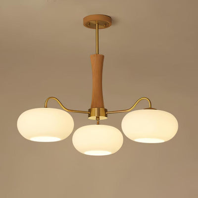 Norwell Brass Wooden Persimmon Chandelier