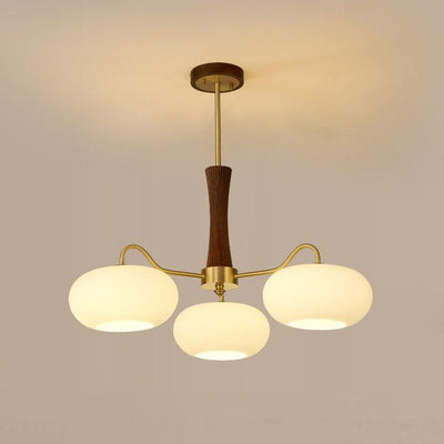 Norwell Brass Wooden Persimmon Chandelier