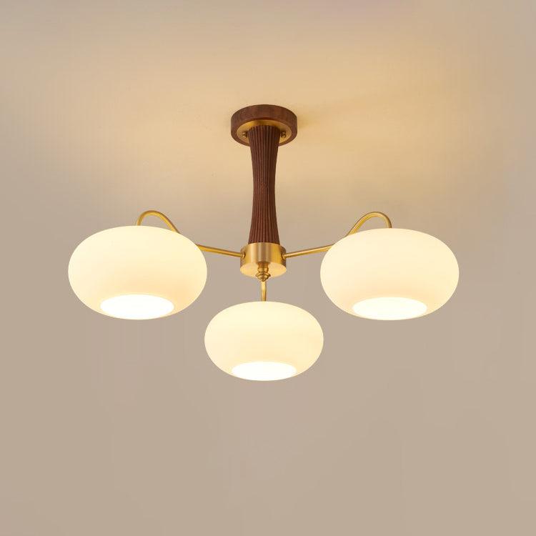 Norwell Brass Wooden Persimmon Chandelier