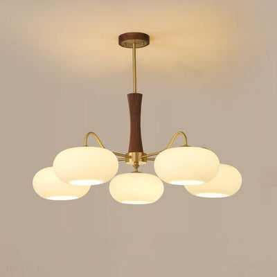 Norwell Brass Wooden Persimmon Chandelier