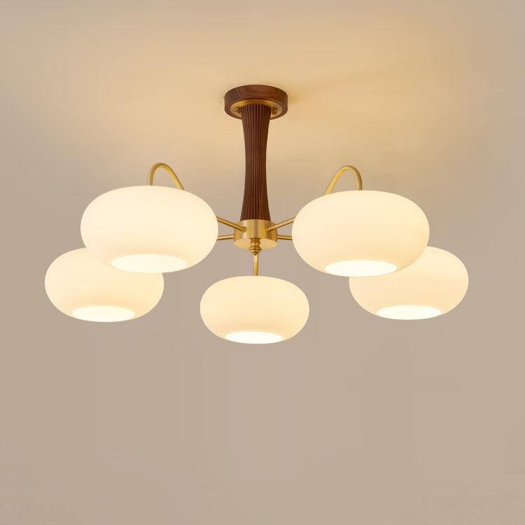 Norwell Brass Wooden Persimmon Chandelier