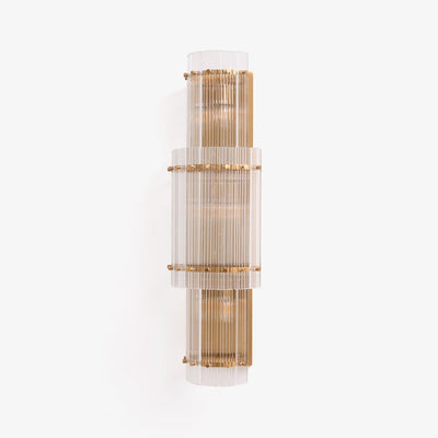 Liorivise Wall Light Layered Glass Rods Copper Modern Vertical