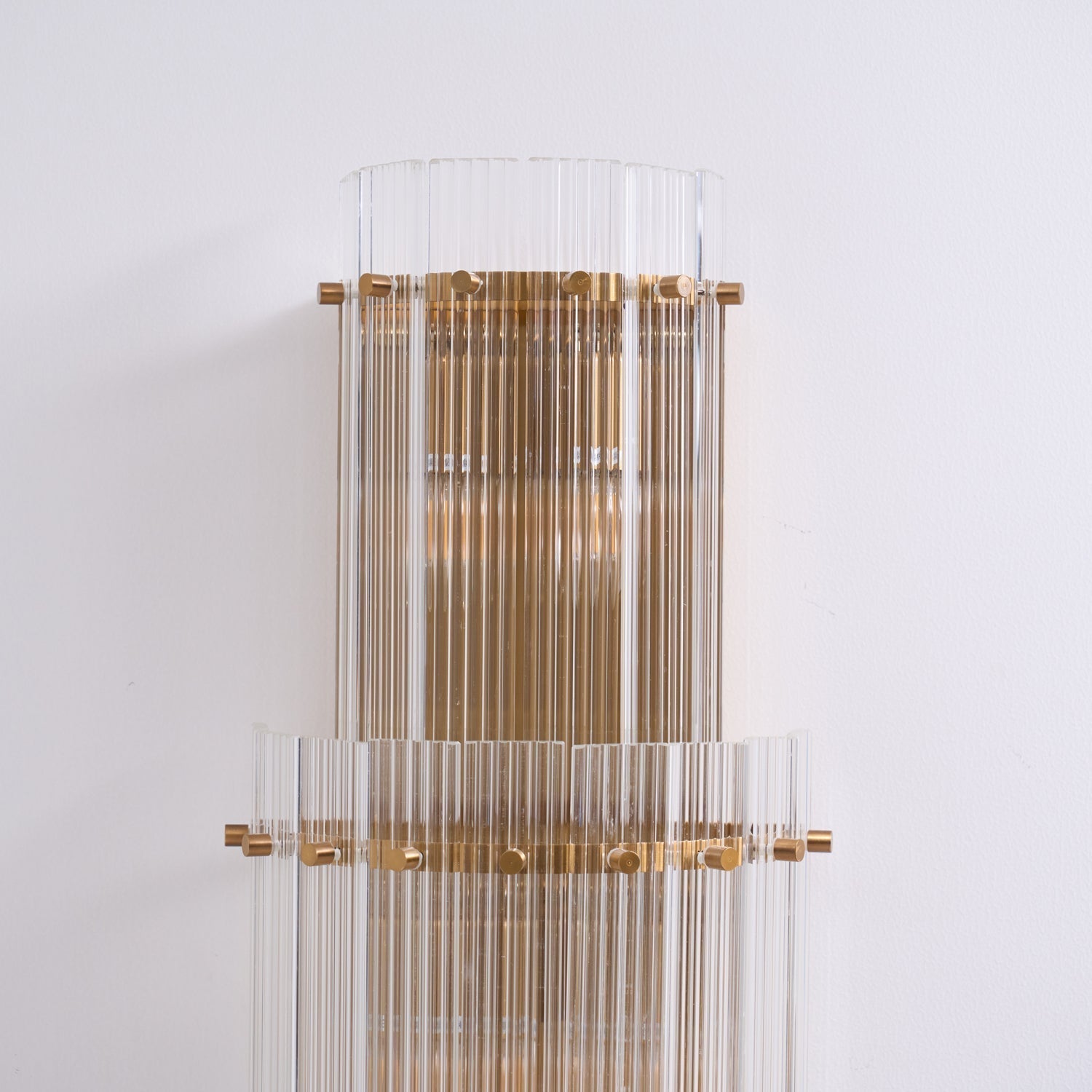 Liorivise Wall Light Layered Glass Rods Copper Modern Vertical