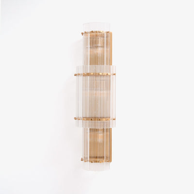 Liorivise Wall Light Layered Glass Rods Copper Modern Vertical