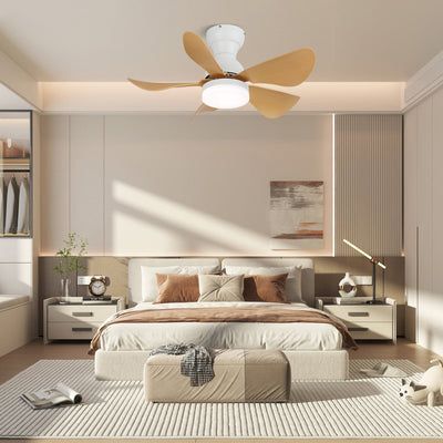 Elvanelle Wood Ceiling Fan Light