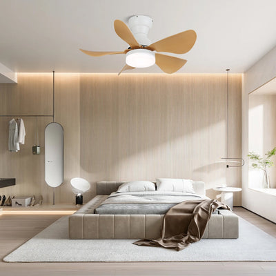 Elvanelle Wood Ceiling Fan Light
