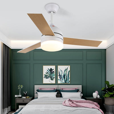 Selena Minimalist Wood Ceiling Fan Light