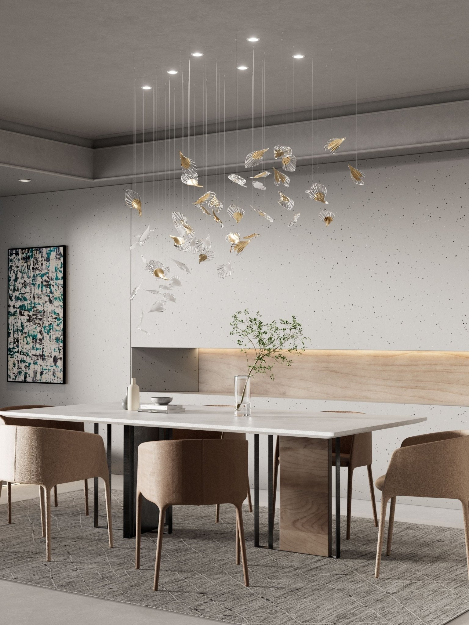 Asorus Artistic Leaf-Shape Chandelier