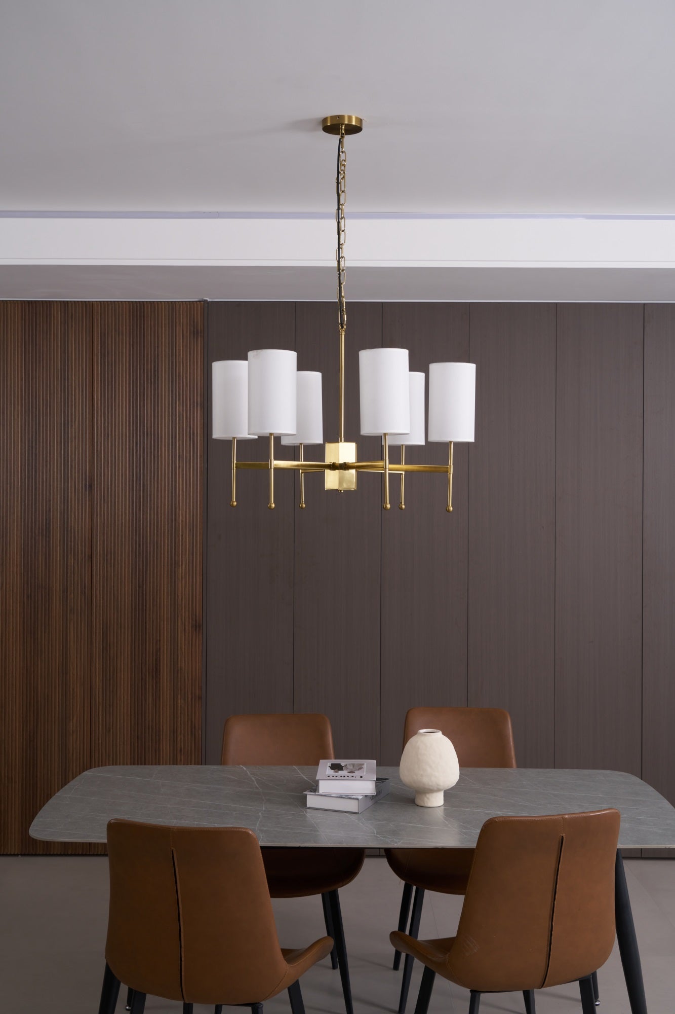 Ulcarisra Traditional Vintage Brass Fabric Chandelier