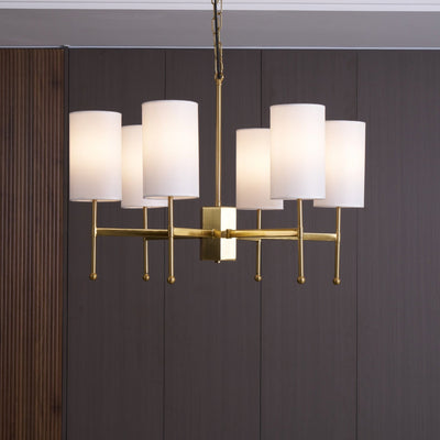Ulcarisra Traditional Vintage Brass Fabric Chandelier