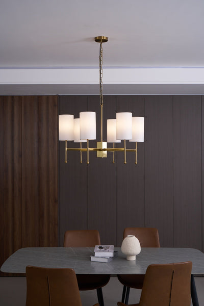 Ulcarisra Traditional Vintage Brass Fabric Chandelier