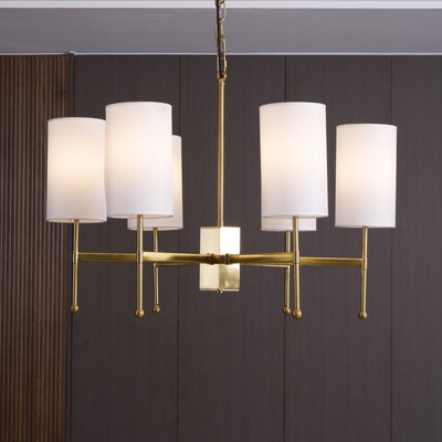Ulcarisra Traditional Vintage Brass Fabric Chandelier