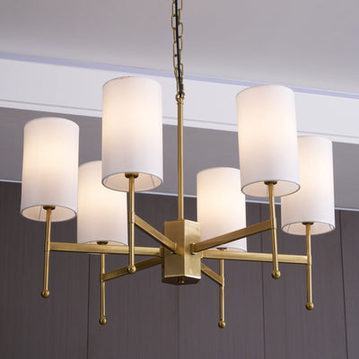 Ulcarisra Traditional Vintage Brass Fabric Chandelier
