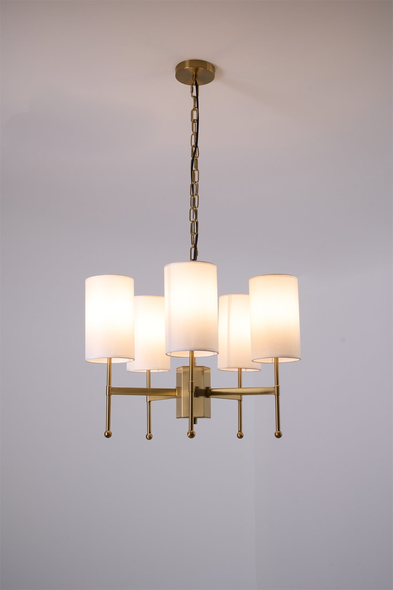 Ulcarisra Traditional Vintage Brass Fabric Chandelier